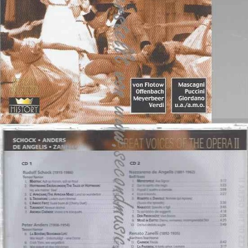 CD--SCHOCK, ANDERS, ET AL.--GREAT VOICEOF THE OPERA II