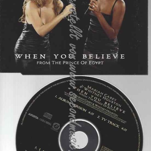 CD-- | --MARIAH CAREY & WHITNEY HOUSTON WHEN YOU BELIEVE