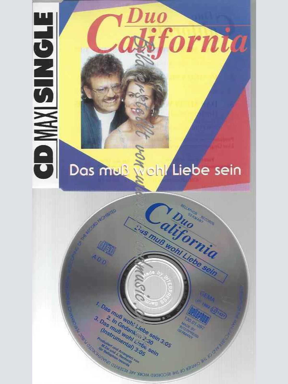 CD--DUO CALIFORNIA | --DAS MUß WOHL LIEBE SEIN ( TRACKS, , INCL. INSTR.)