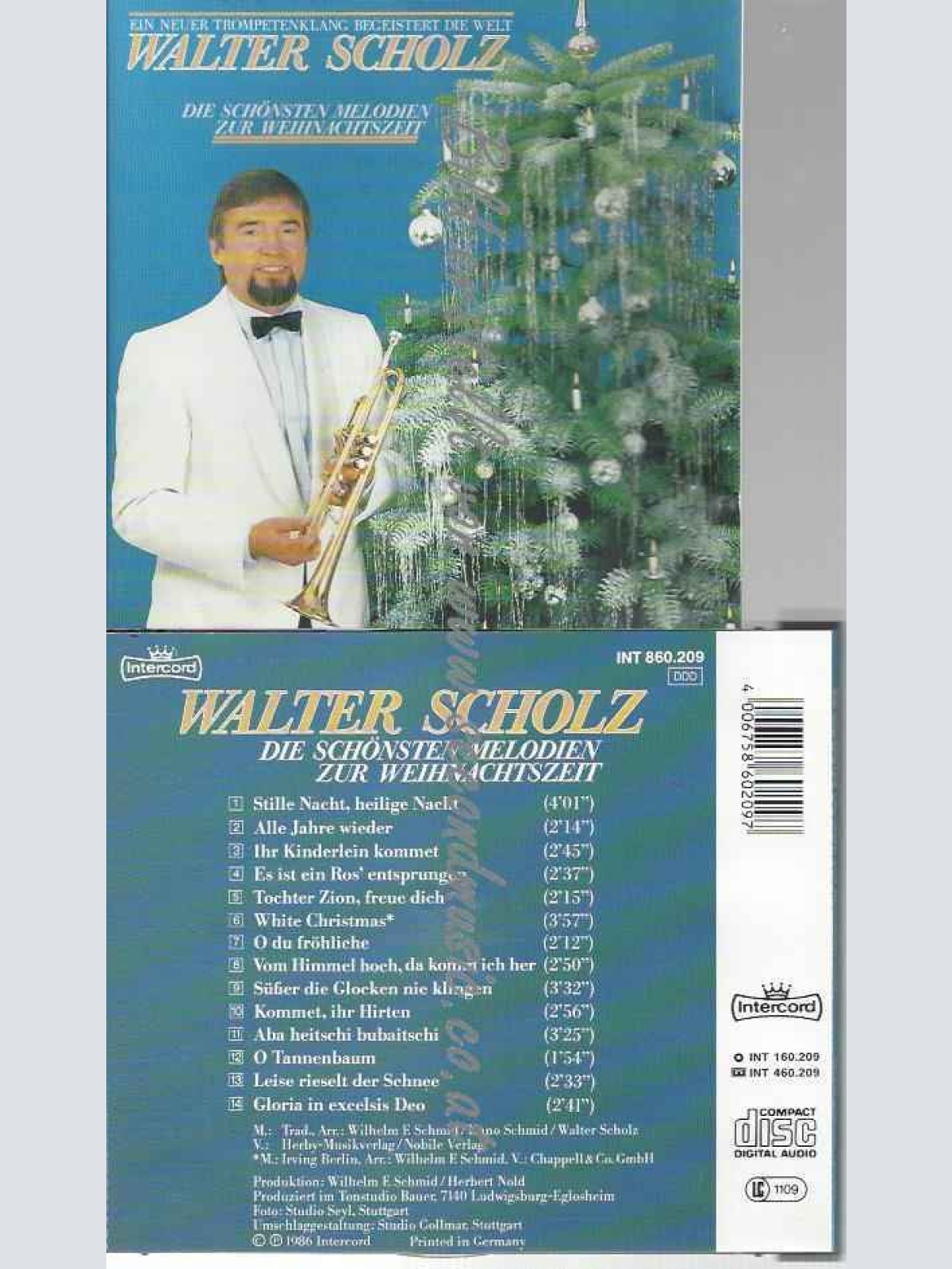 CD--WALTER SCHOLZ--DIE SCHÖNSTEN MELODIEN ZUR WEIHNACHTSZEIT
