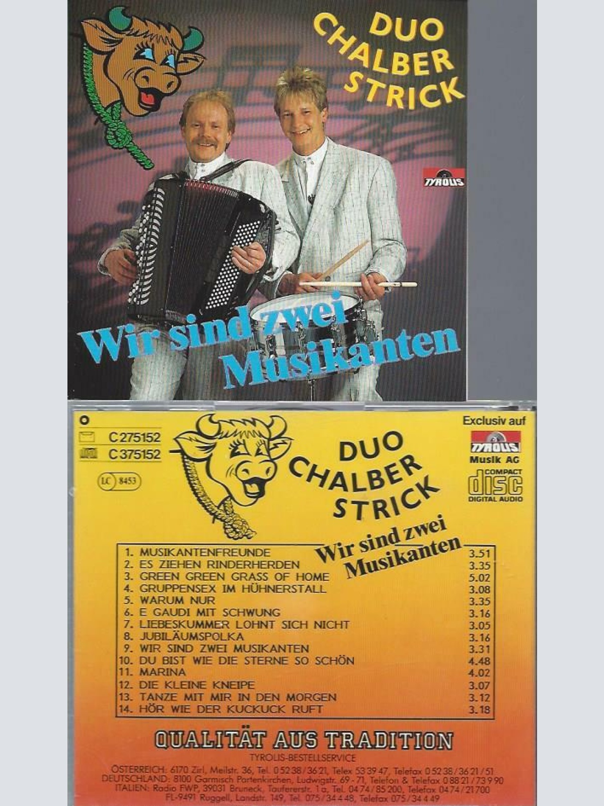 CD--Duo Chalberstrick  --Wir sind zwei Musikanten