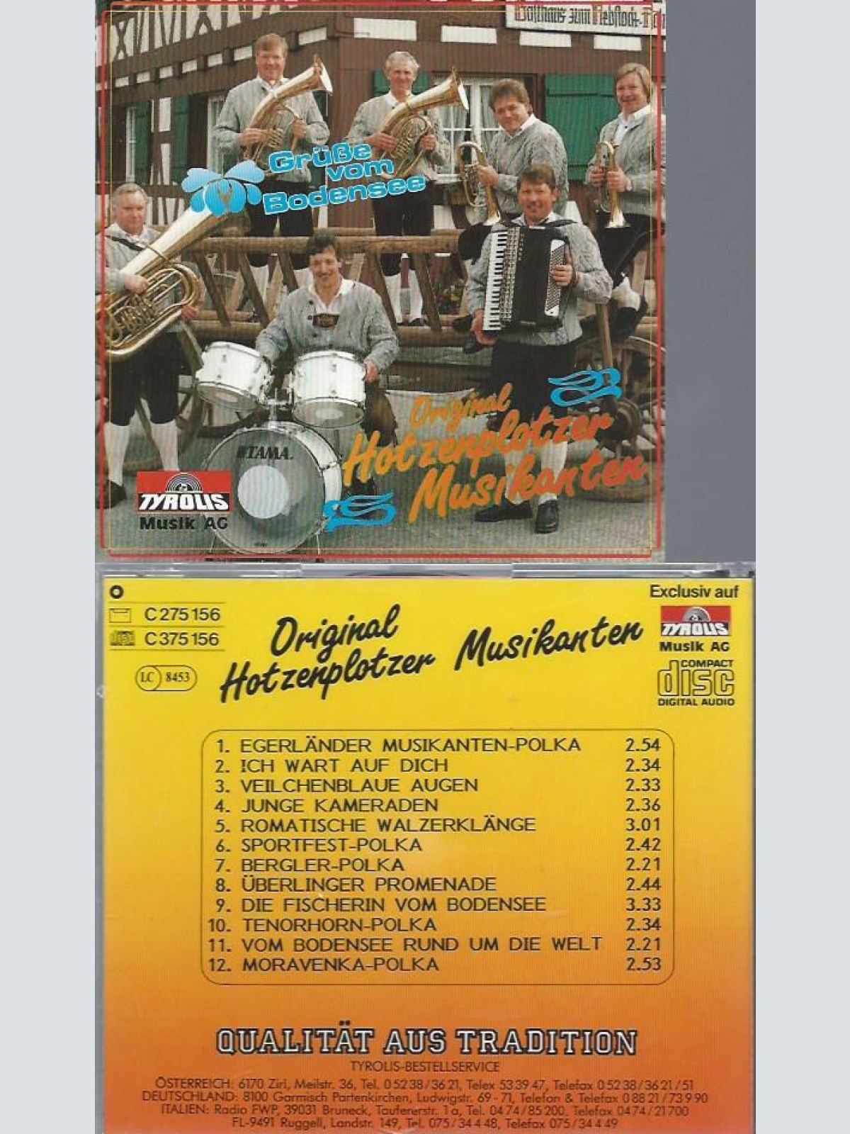 CD--Original Hotzenplotzer Musikanten --Grüße vom Bodensee