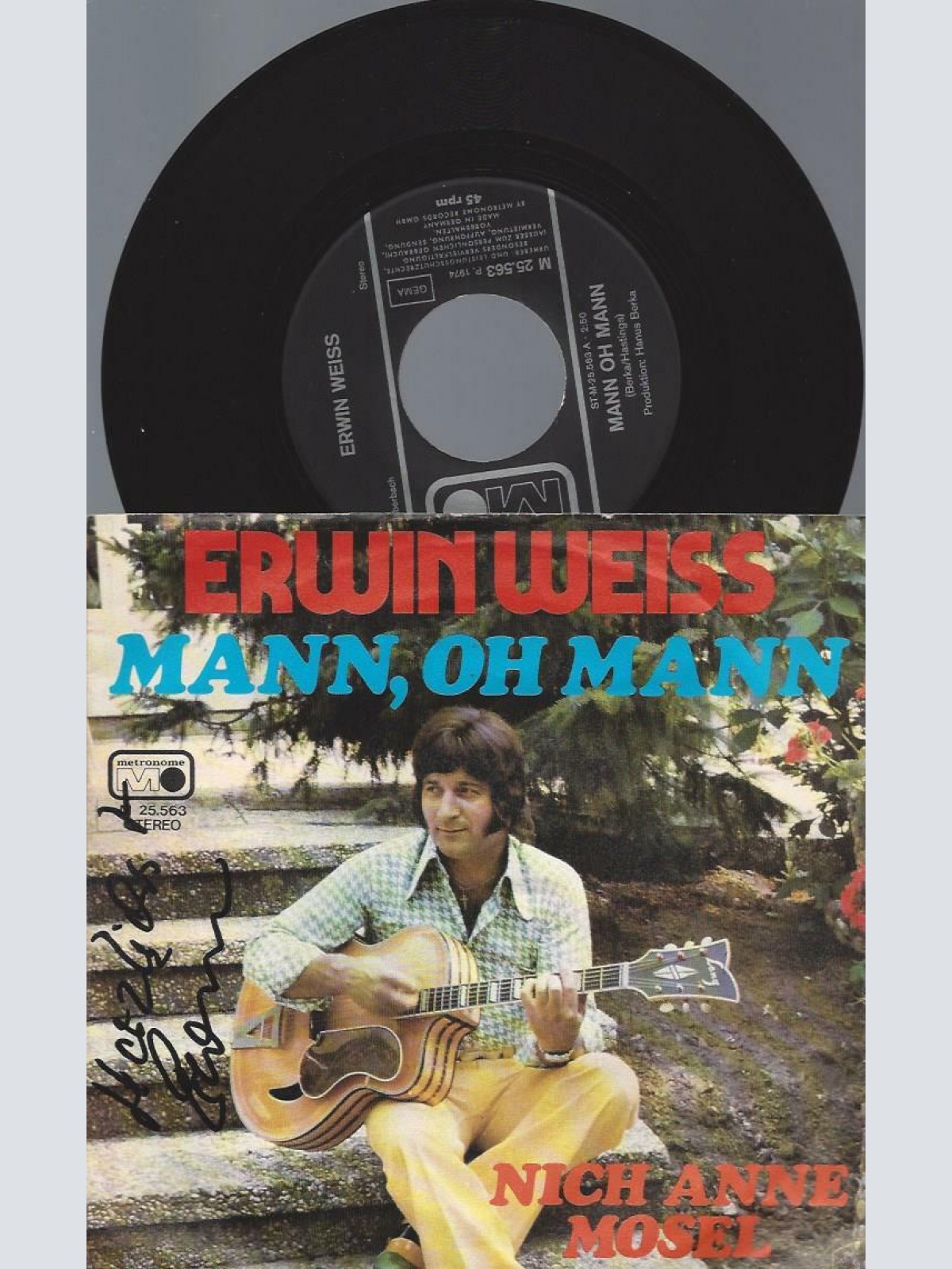 7" Erwin Weiss – Mann, Oh Mann / signed