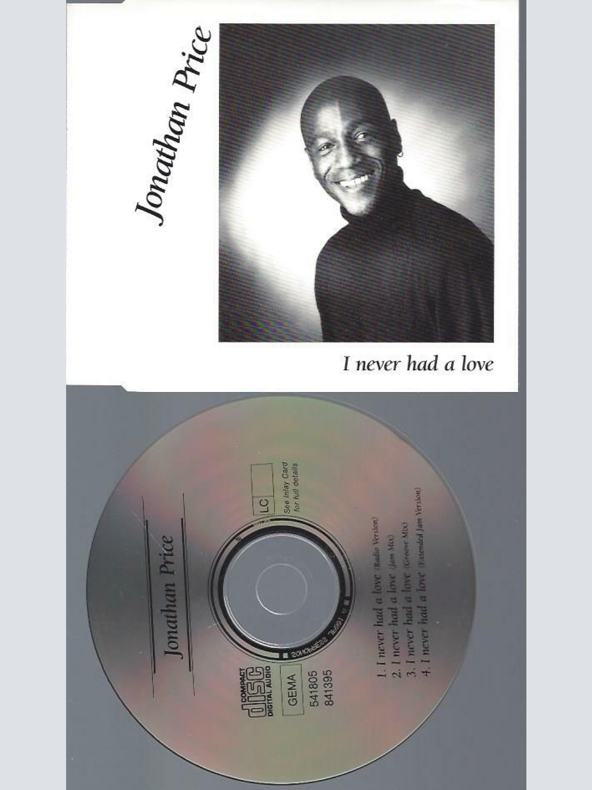 CD--Jonathan Price --  I never had a love