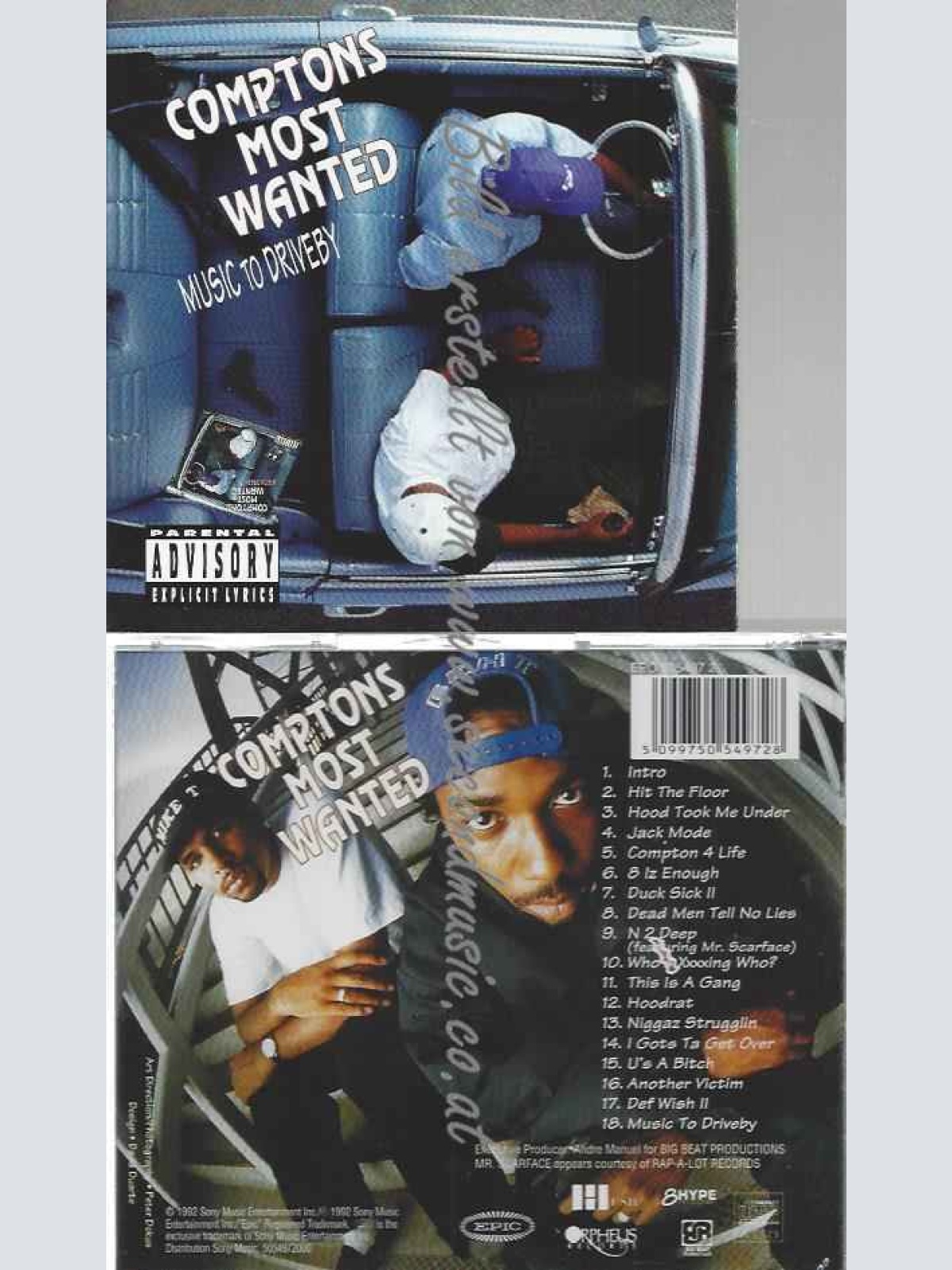CD--Compton's Most Wanted  --Music to Driveby