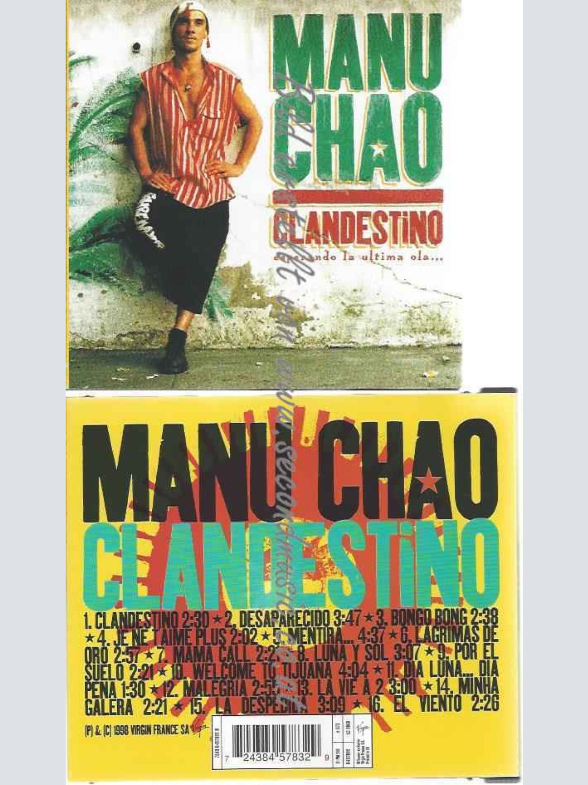 CD--Manu Chao  Clandestino