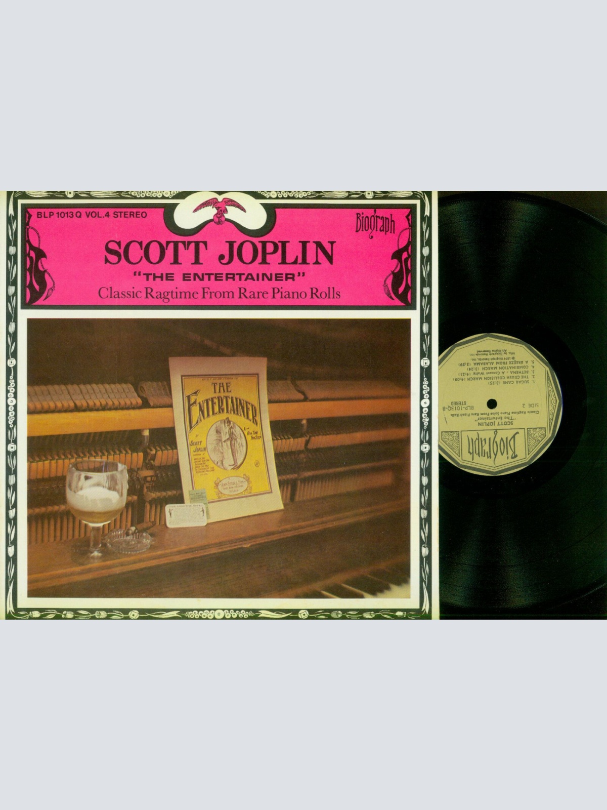 LP--Scott Joplin – "The Entertainer" Classic Ragtime From Rare Piano Rolls