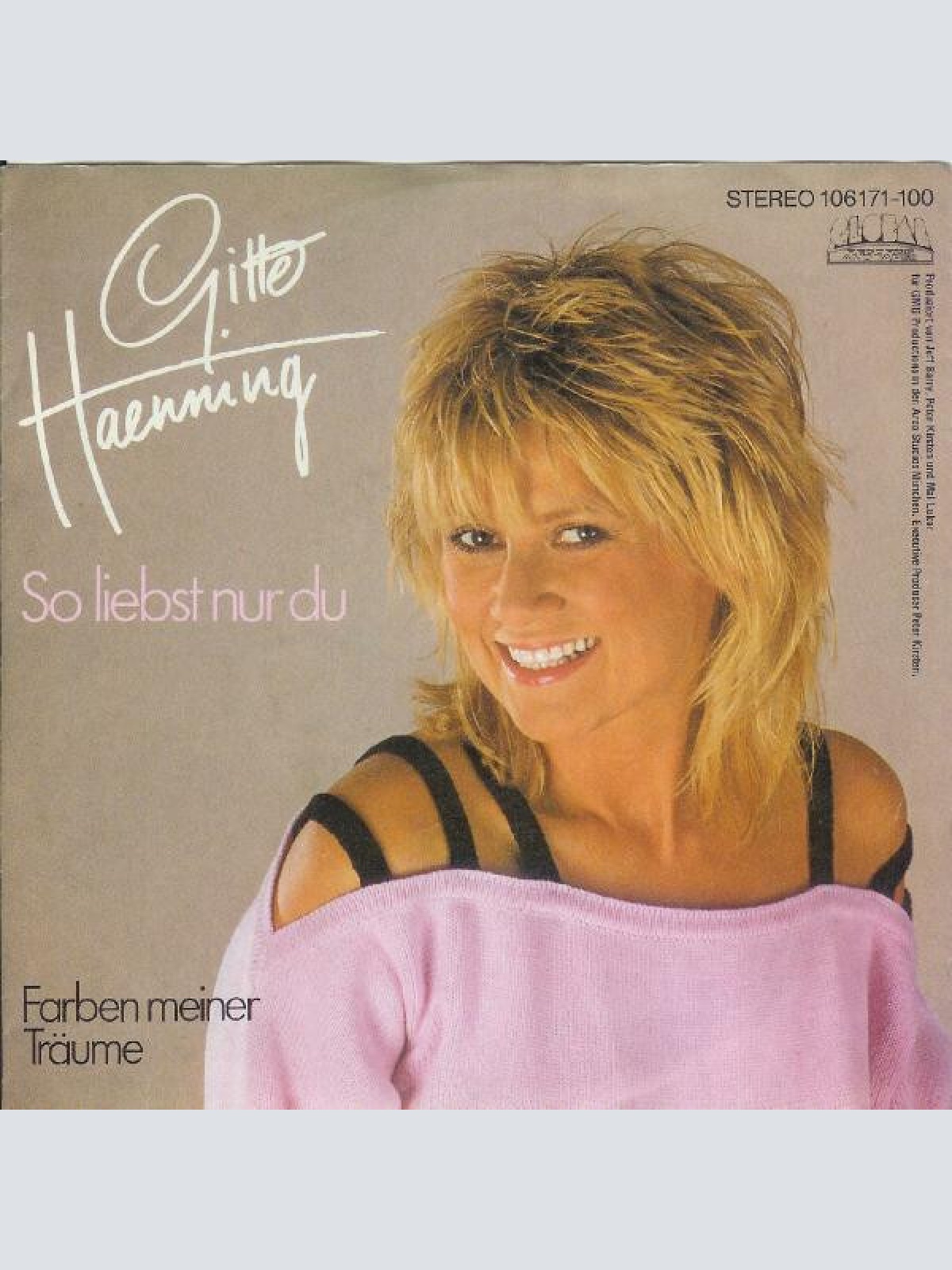 7", Single Gitte Hænning - So Liebst Nur Du