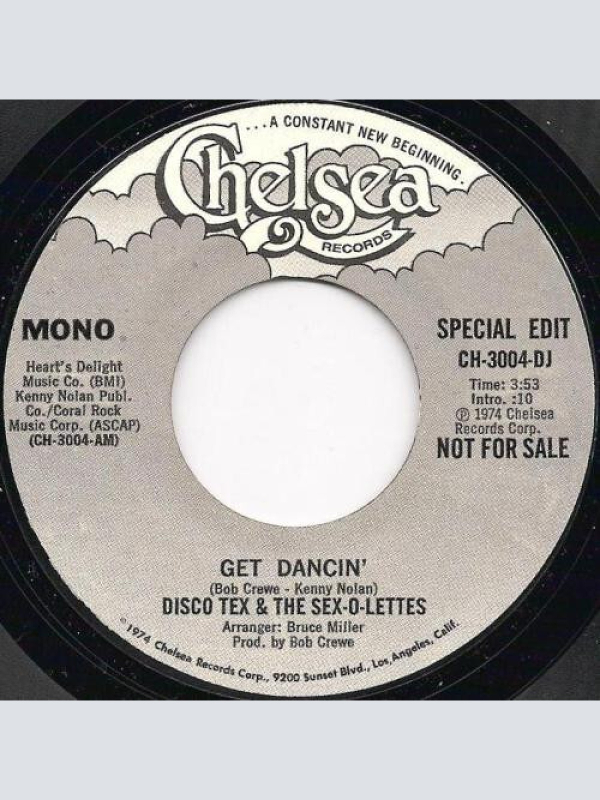 7", Single, Promo Disco Tex & The Sex-O-Lettes* - Get Dancin'