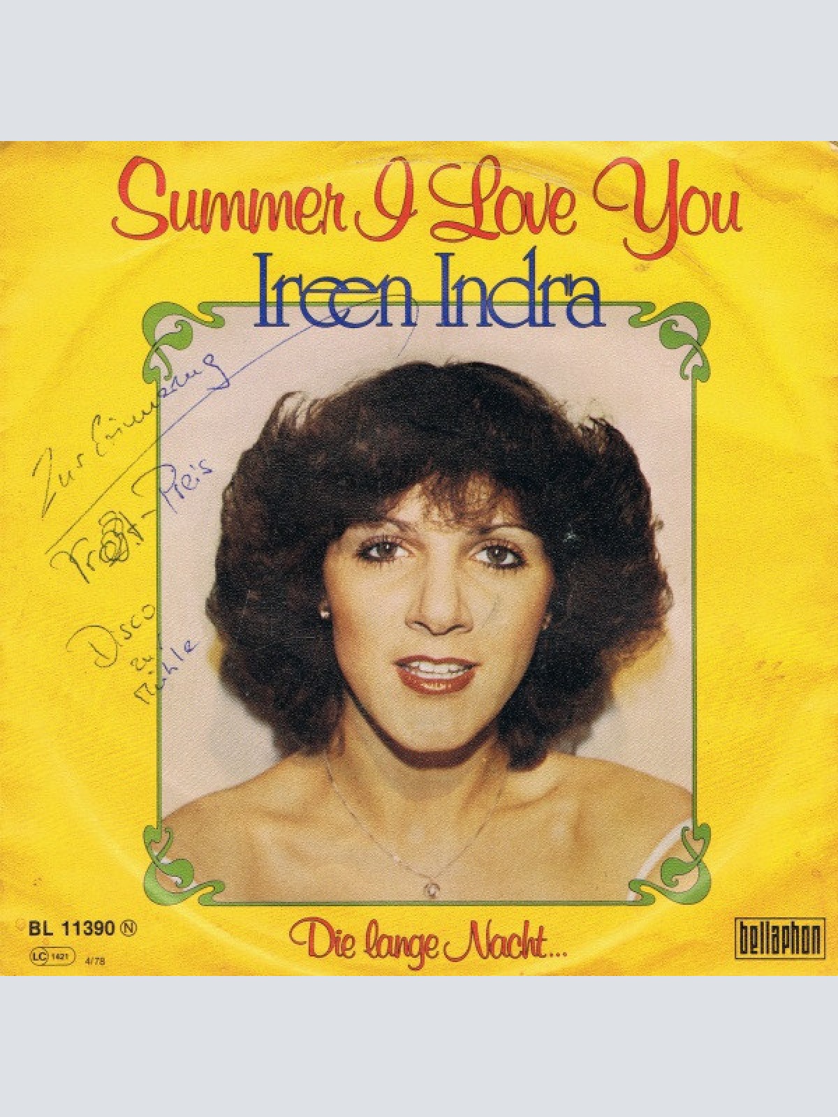 7", Single Ireen Indra* - Summer I Love You