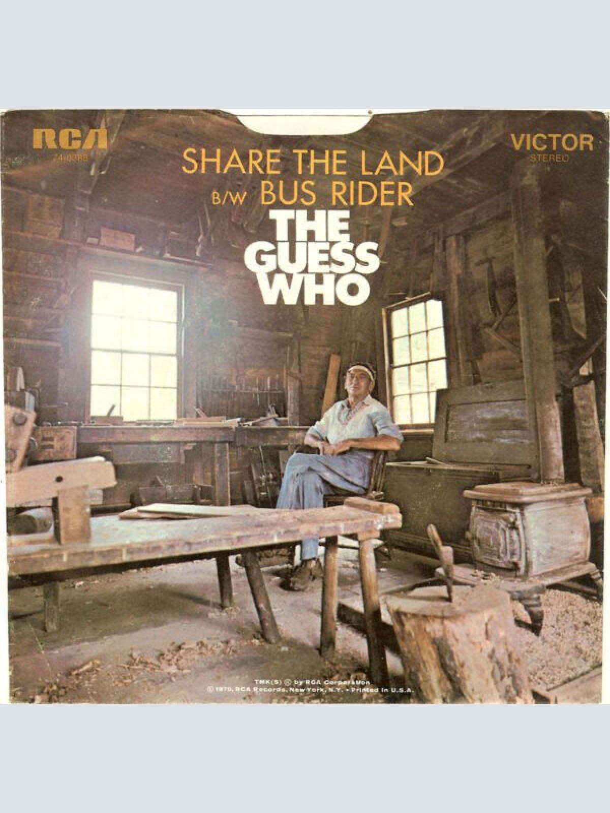 7", Single The Guess Who - Share The Land / Bus Rider