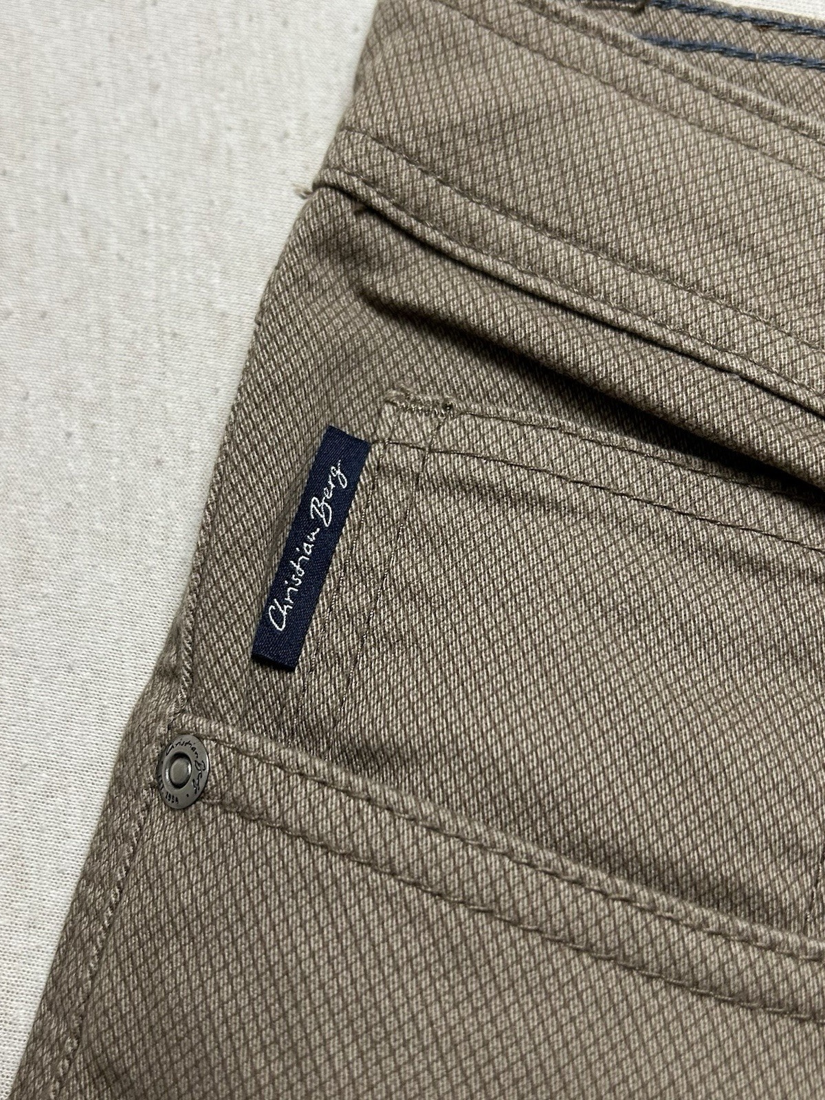 Christian Berg Chino Hose Beige Herren Größe W38 L32 Maße siehe Fotos