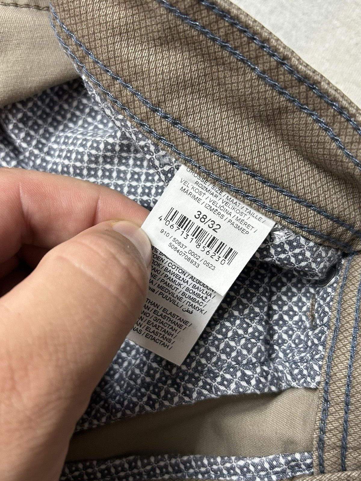 Christian Berg Chino Hose Beige Herren Größe W38 L32 Maße siehe Fotos