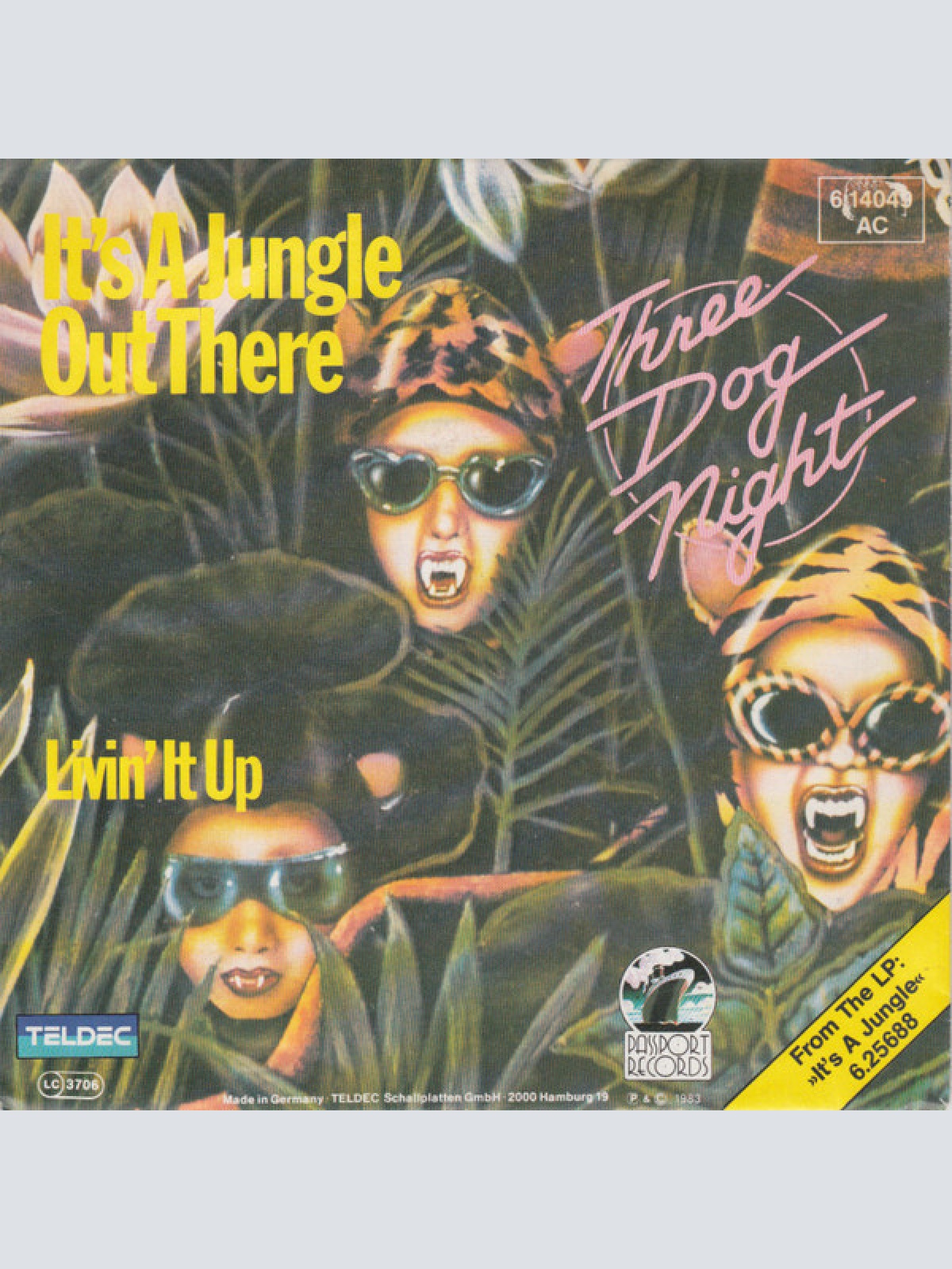 7", Single, Promo Three Dog Night - It's A Jungle Out There