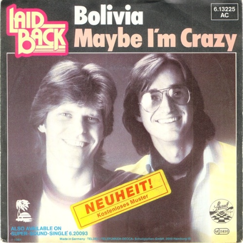7", Single, Promo Laid Back - Bolivia / Maybe I'm Crazy
