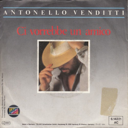 7", Single, Promo Antonello Venditti - Ci Vorrebbe Un Amico / L'ottimista