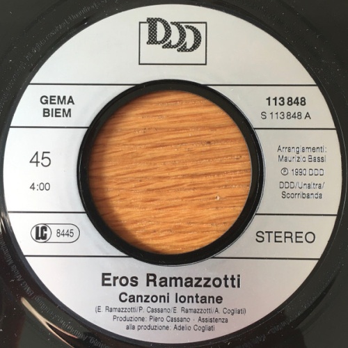 7", S/Sided Eros Ramazzotti - Canzoni Lontane