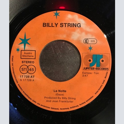 7", Single Billy String - La Notte