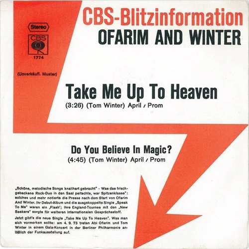 7", Single, Promo Ofarim & Winter - Take Me Up To Heaven / Do You Believe In ...
