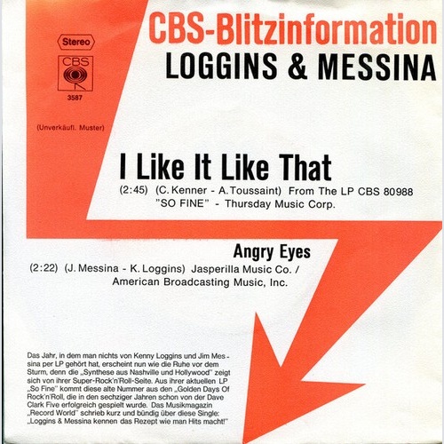 7", Single, Promo Loggins & Messina* - I Like It Like That