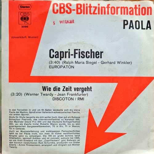 7", Single, Promo Paola (2) - Capri-Fischer