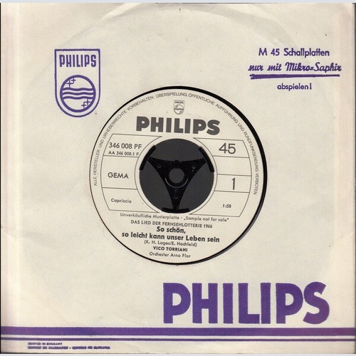 7", Single, Promo Vico Torriani - So Schön, So Leicht Kann Unser Leben Sein