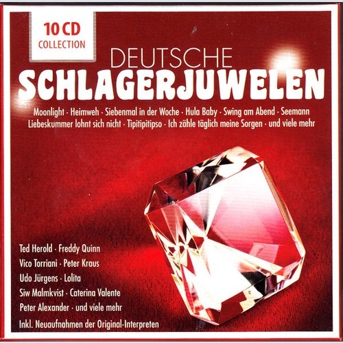 10xCD, Comp, Mono + Box Various - Deutsche Schlagerjuwelen