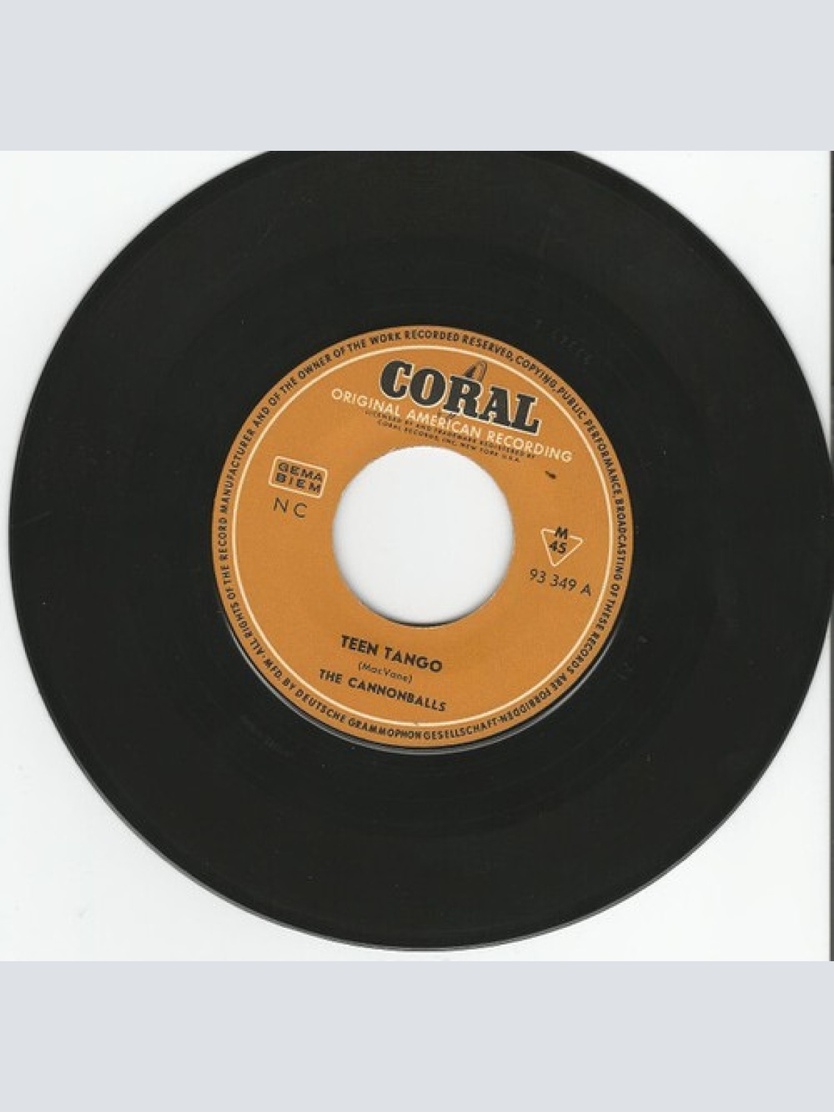 7", Single The Cannonballs - Teen Tango