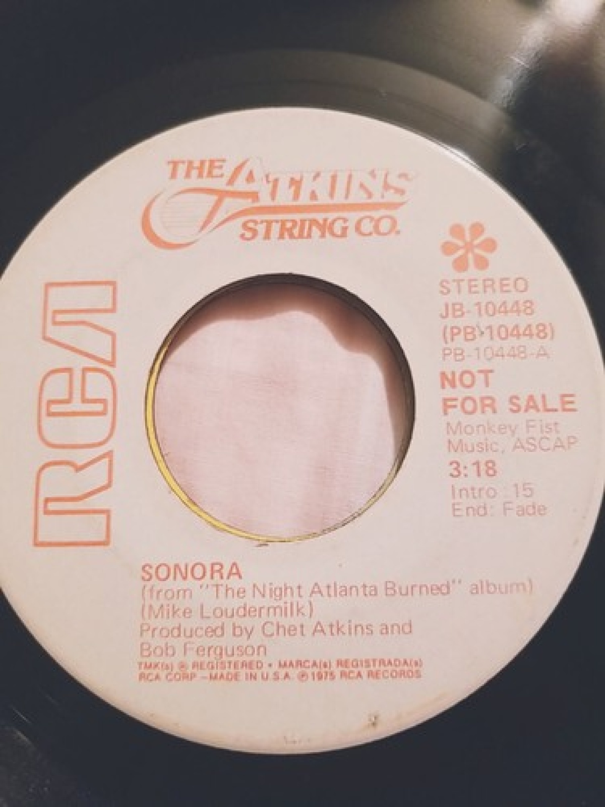 7", Single, Promo The Atkins String Co. - Sonora