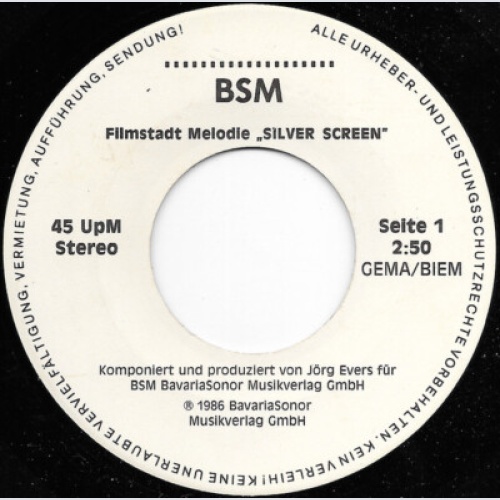 7" Jörg Evers / Klaus Doldinger - Filmstadt Melodie „Silver Screen” / Das Boot