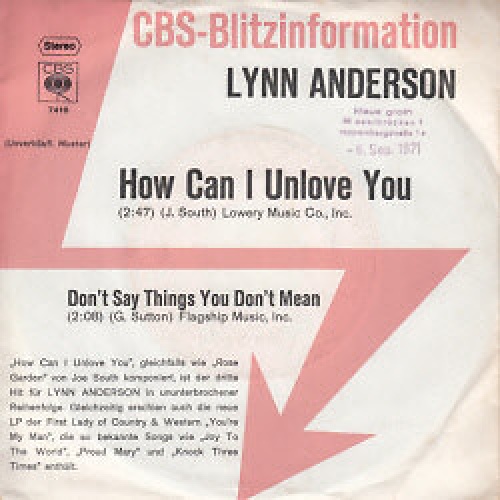 7", Single, Promo Lynn Anderson - How Can I Unlove You