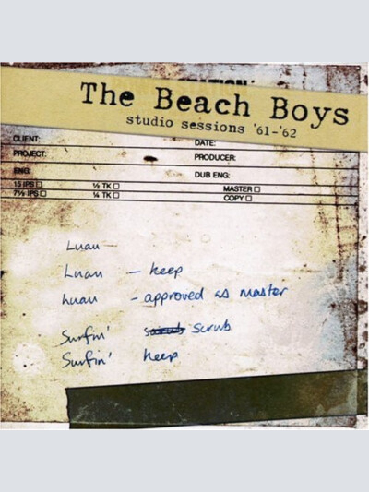 CD, Comp The Beach Boys - Studio Sessions '61-'62