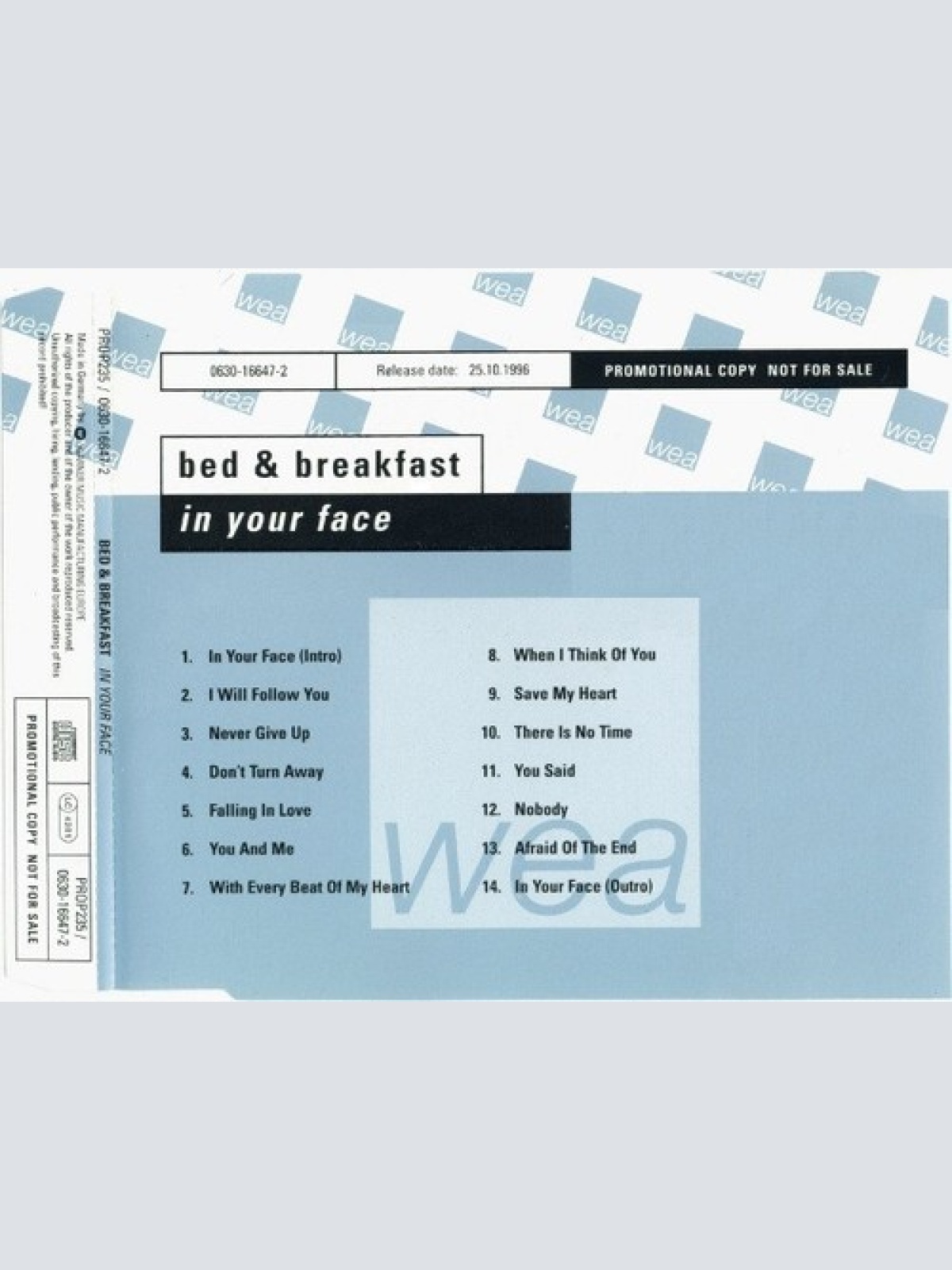 CD, Album, Promo Bed & Breakfast - In Your Face