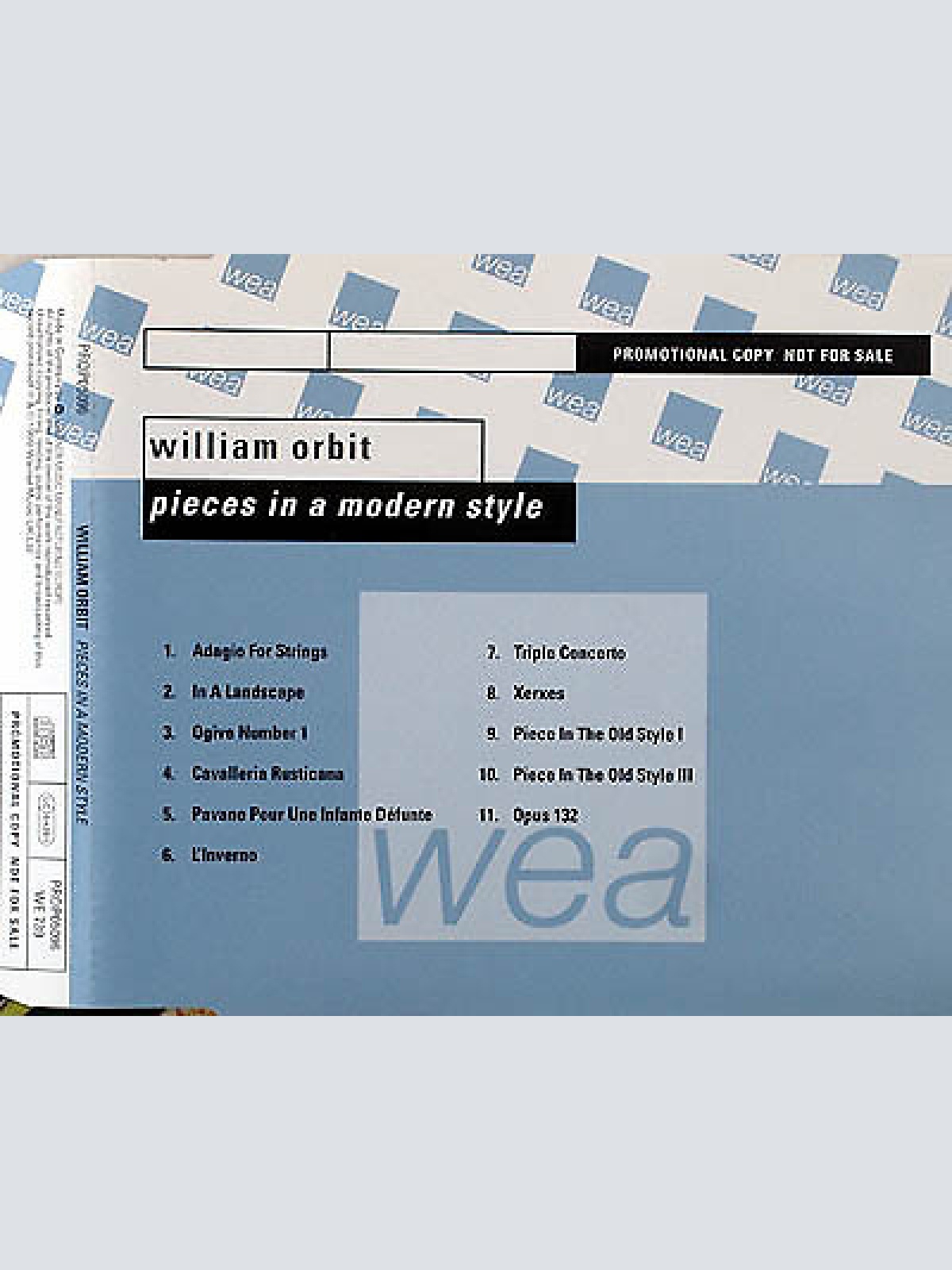 CD, Album, Promo William Orbit - Pieces In A Modern Style