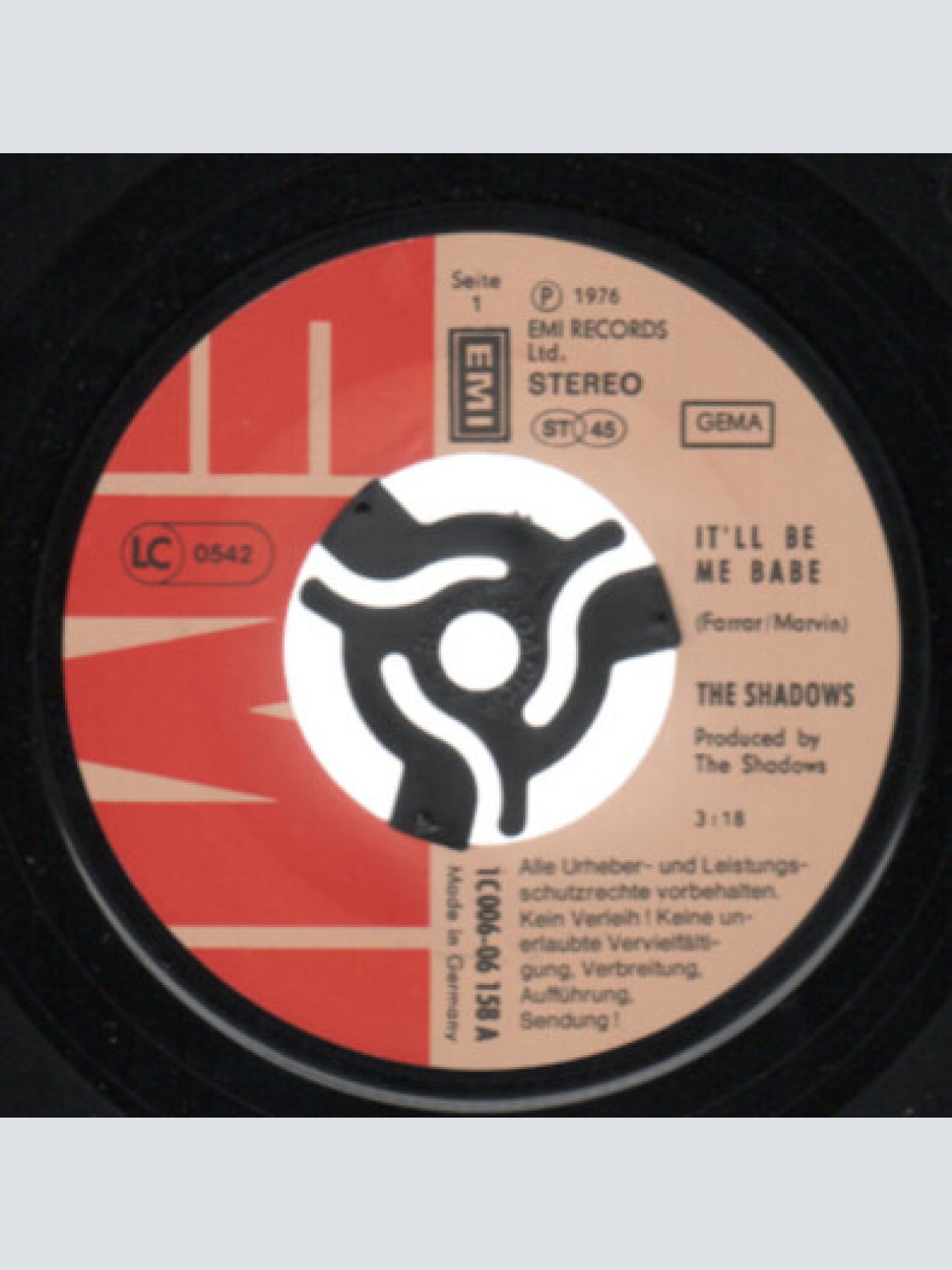7" The Shadows - It'll Be Me Babe