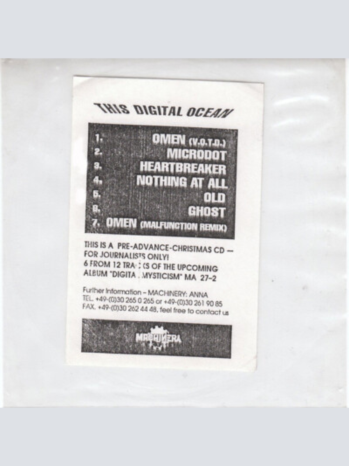 CD, Promo This Digital Ocean - Digital Mysticism