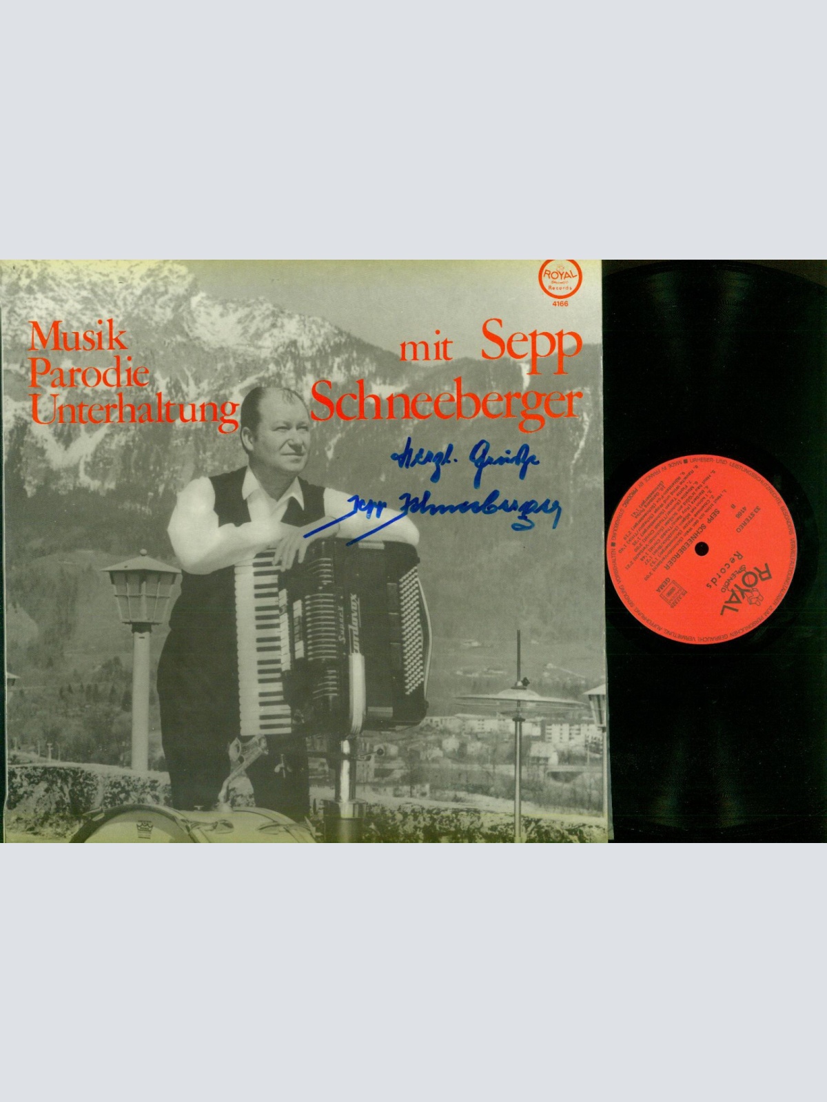 LP-Musik Parodie Unterhaltung mit Sepp Schneeberger / mit Autogramm