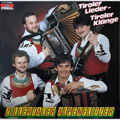LP, Album Zillertaler Alpenflitzer - Tiroler Lieder - Tiroler Klänge
