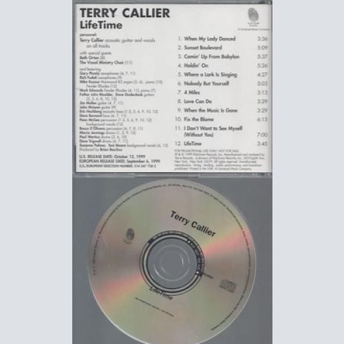 CD--PROMO--TERRY CALLIER--LIFE TIME