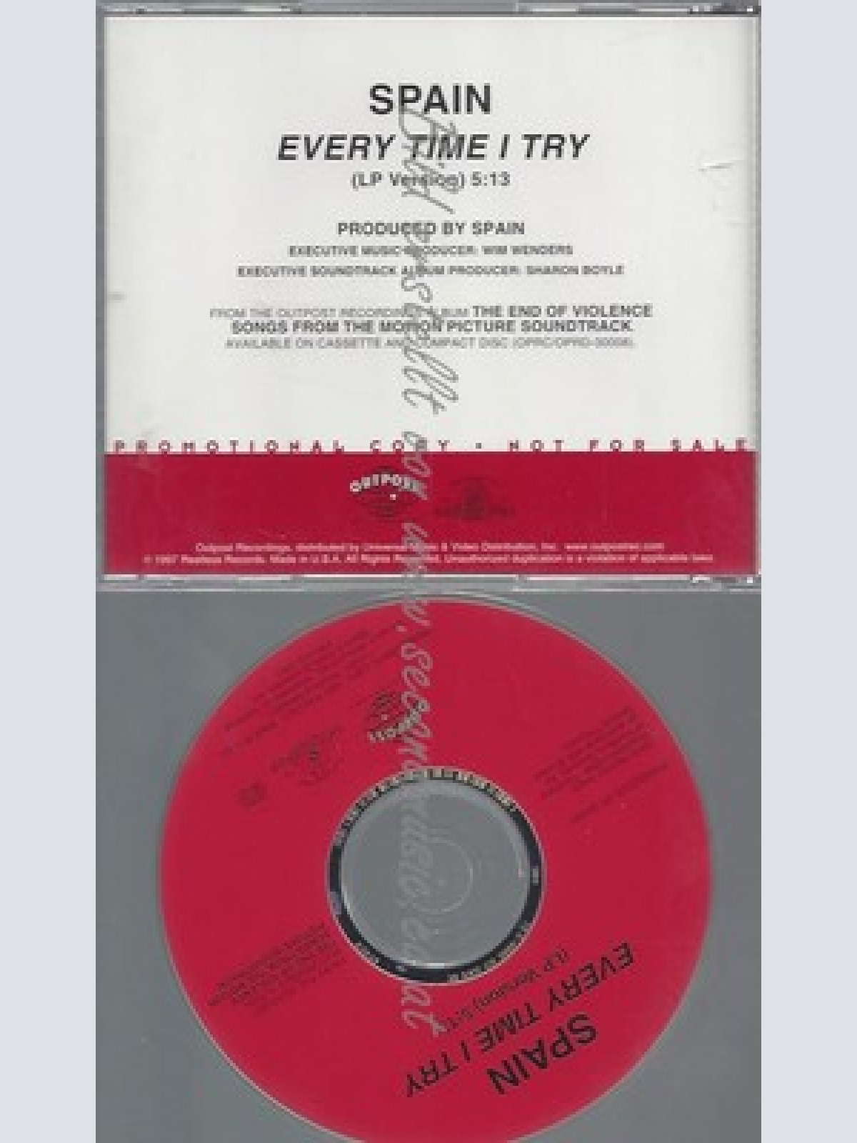 CD--PROMO--SPAIN--EVERY TIME I TRY--1TRACK