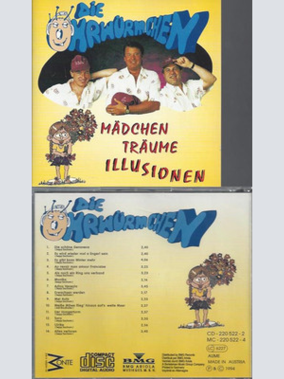 CD--DIE OHRWUERMCHEN--MAEDCHEN TRAEUME ILLUSIONEN