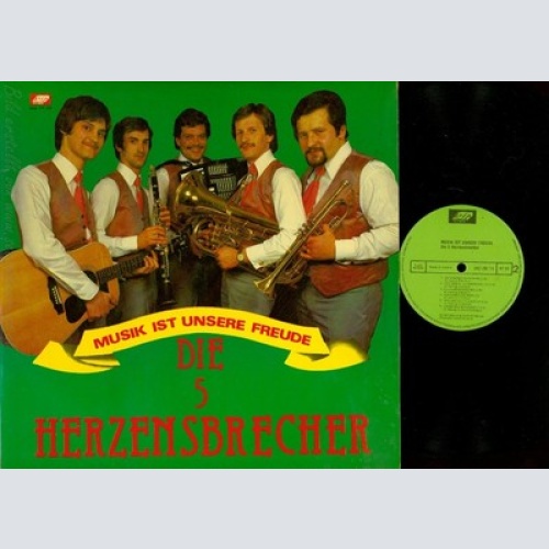 LP--DIE 5 HERZENSBRECHER--MUSIK IST UNSERE FREUDE