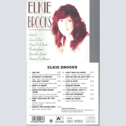 CD--ELKIE BROOKS--SAME