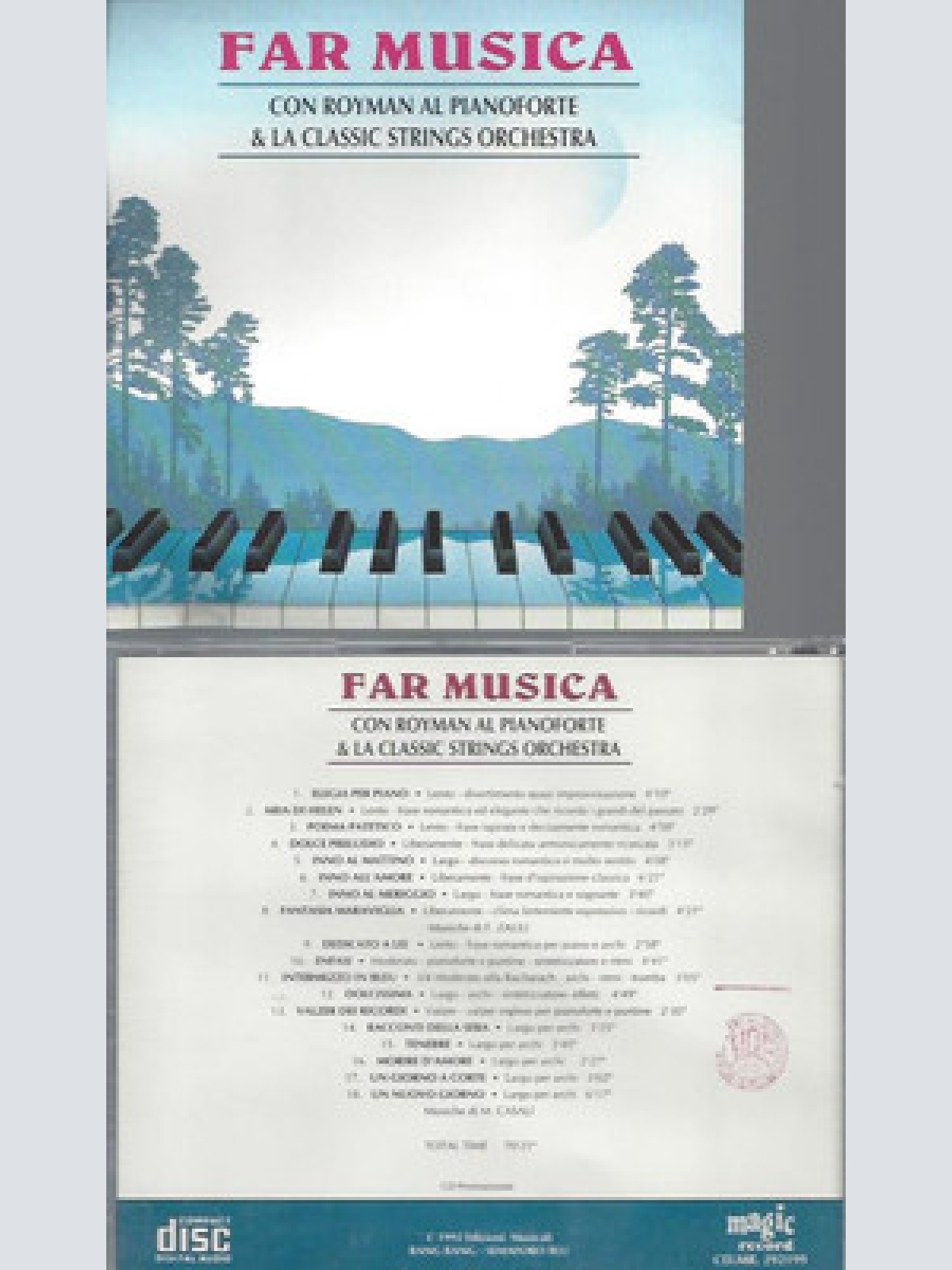 CD--FAR MUSICA--CON ROYMAN AL PIANOFORTE