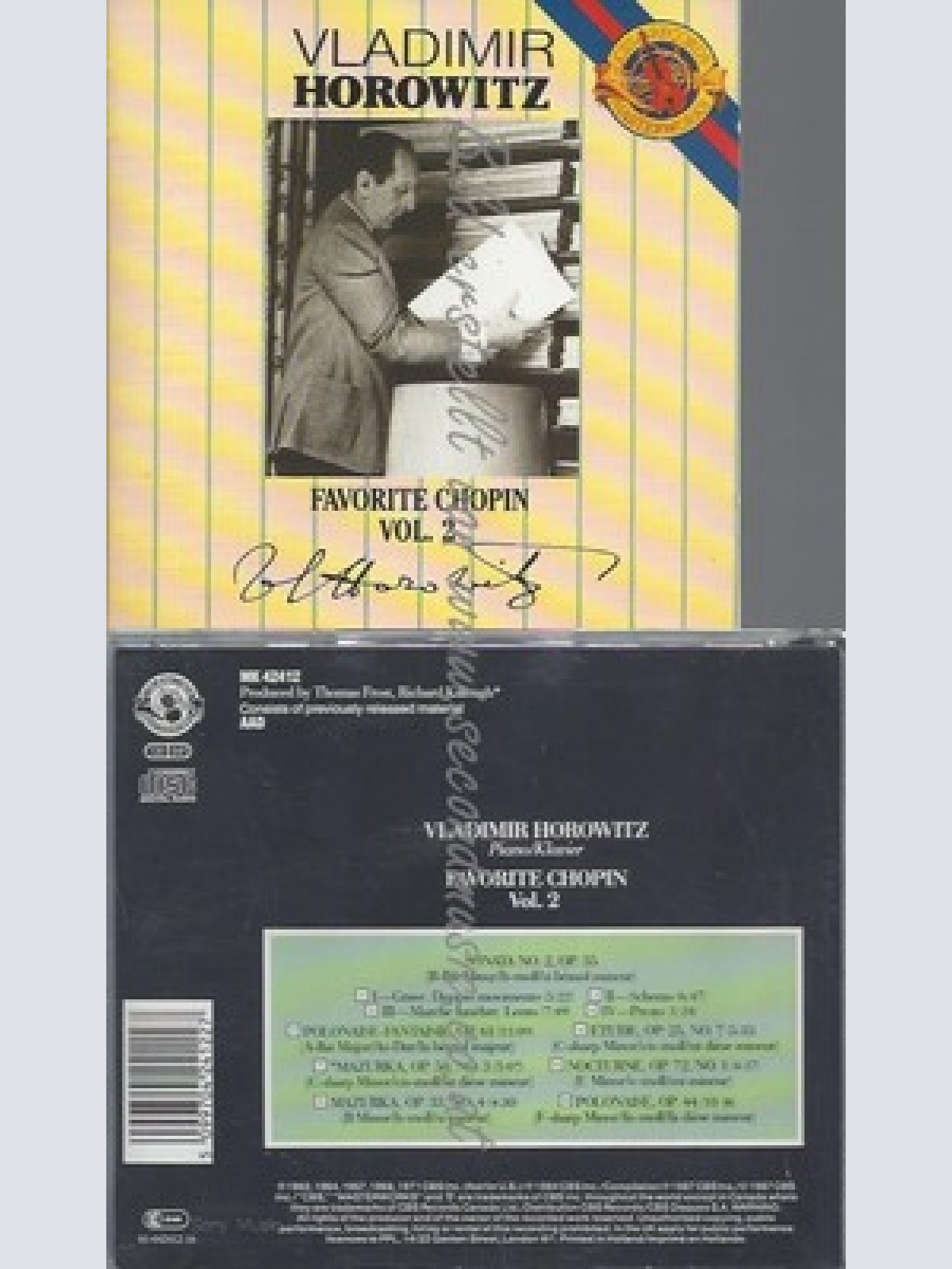 CD--VLADIMIR HOROWITZ UND FREDERIC CHOPIN -KOMPONIST- -- -- FAVORITE CHOPIN VOL.