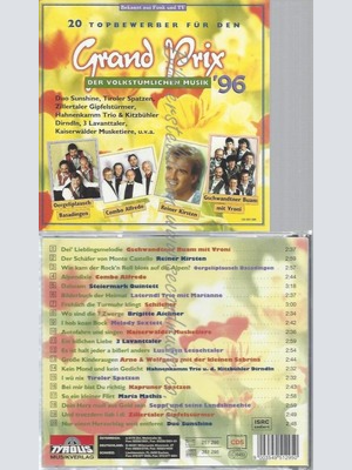 CD--VARIOUS -- -- 20 TOPBEWERBER F.D.GRAND PRIX 1996