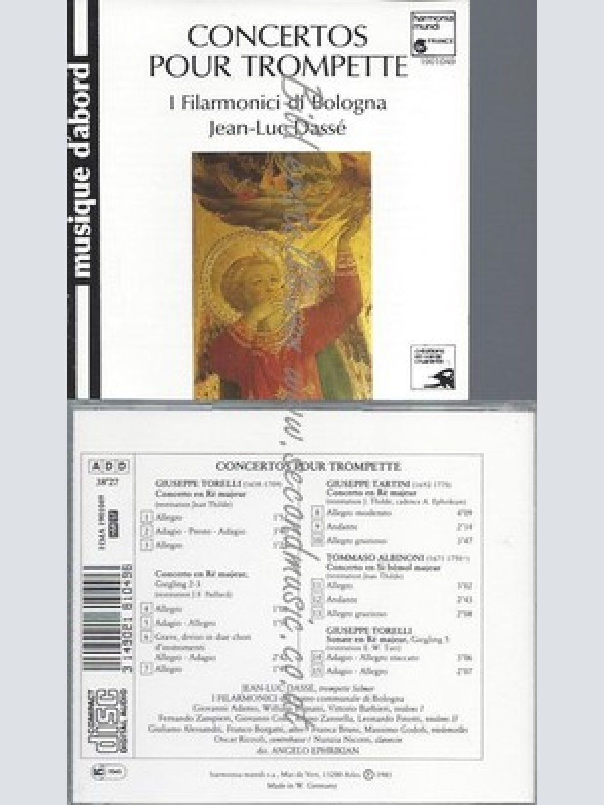 CD--TORELLI UND TARTINI -- -- TR. TR.KONZERT DASSE