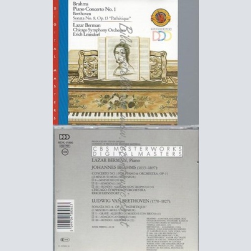CD--LAZAR BERMAN, JOHANNES BRAHMS, LUD--BRAHMS: PIANO CONCERTO NO. 1 & BEETHOVEN