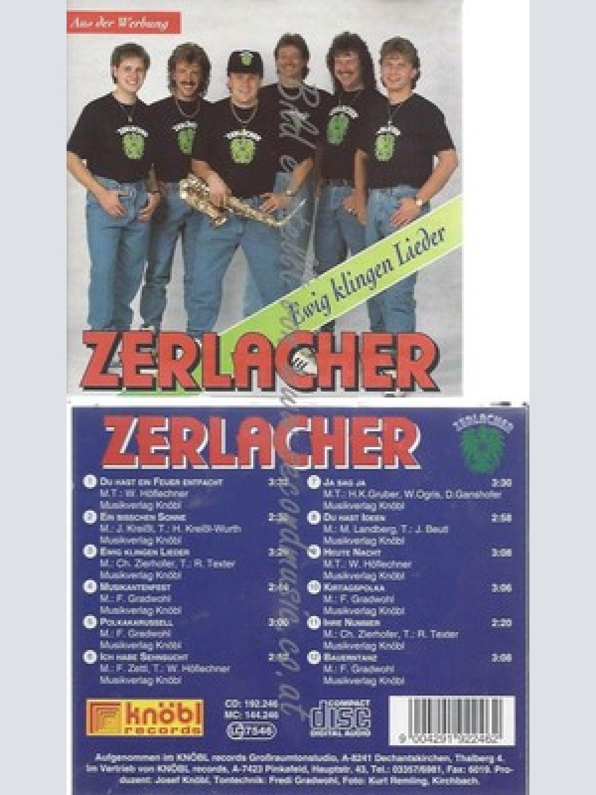 CD--ZERLACHER--EWIG KLINGEN LIEDER