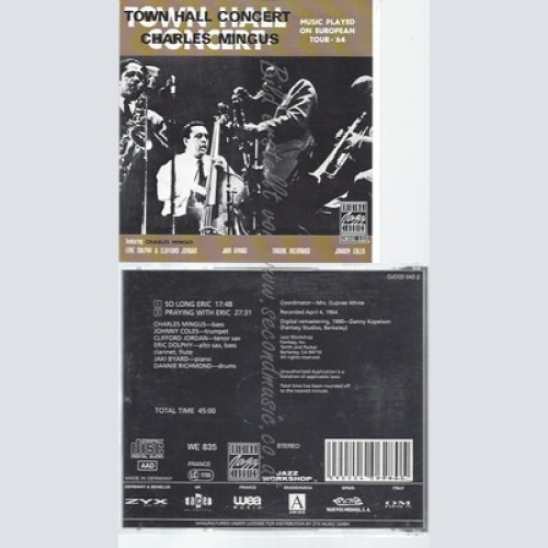 CD--CHARLES MINGUS -- -- TOWN HALL CONCERT --